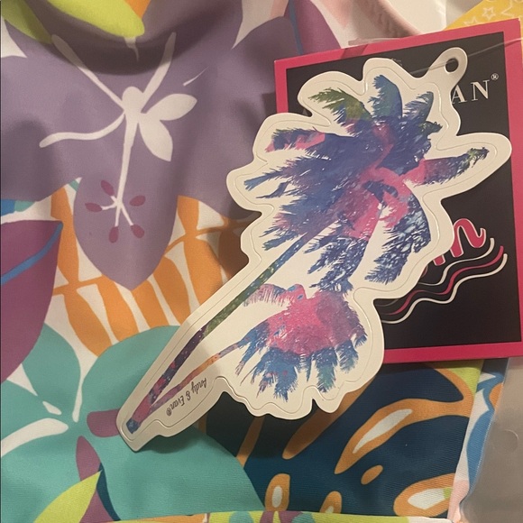 Andy & Evan Girls' Multicolor Tropical One-Piece Swimsuit - Picture 4 of 6